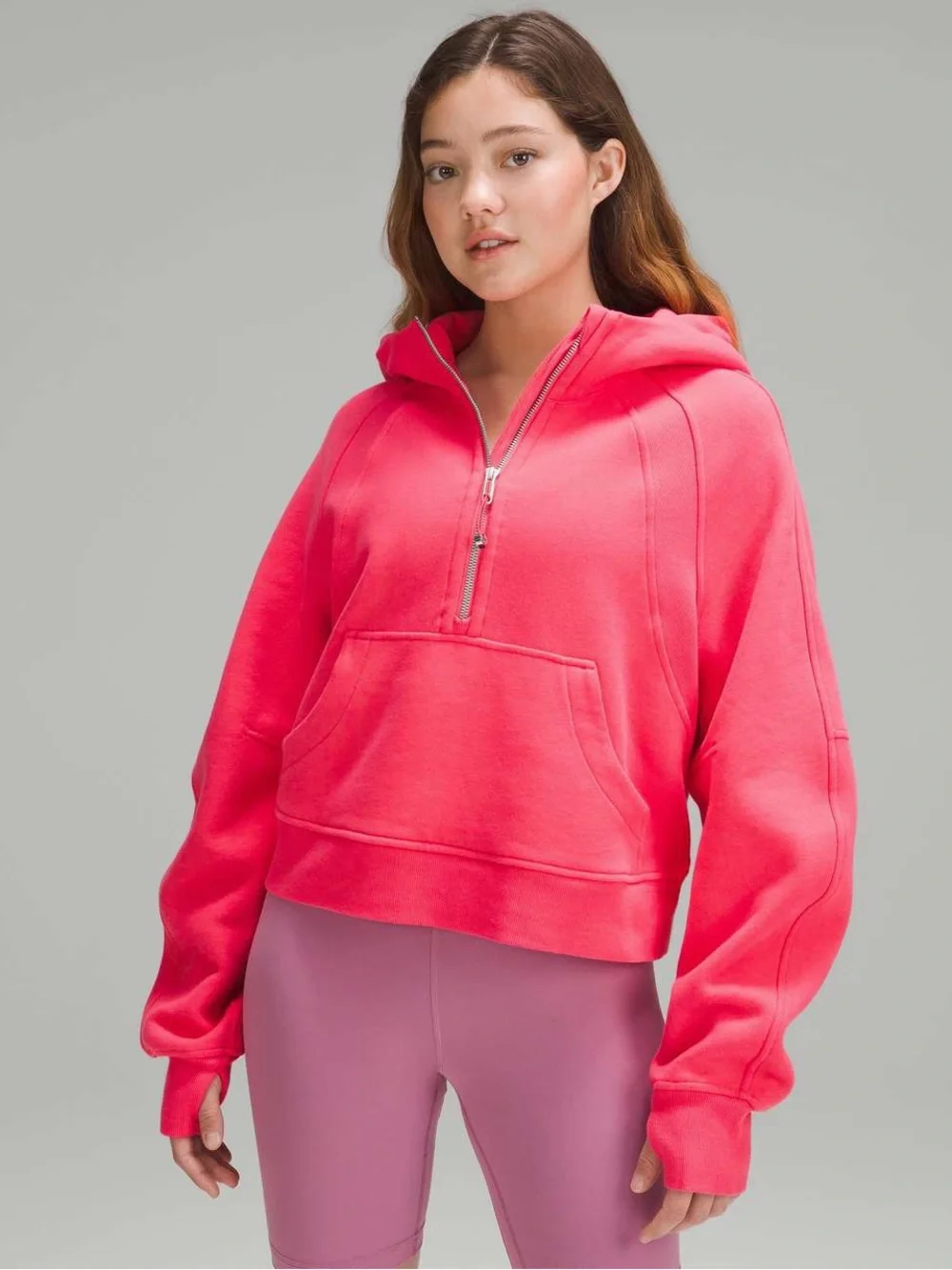 Lululemon Scuba Oversized Half Zip Hoodie In Color Lipgloss Size XS/S